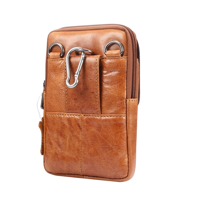 Multi-functional Universal Leather Waist Hanging One-shoulder Mobile Phone Waist Bag For 6.5 Inch or Below Smartphones