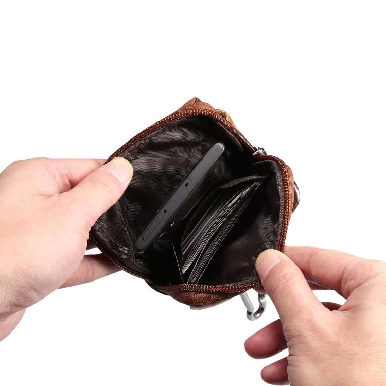 Multi-functional Universal Leather Waist Hanging One-shoulder Mobile Phone Waist Bag For 6.5 Inch or Below Smartphones