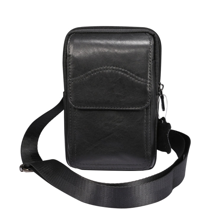 Multi-functional Universal Leather Waist Hanging One-shoulder Mobile Phone Waist Bag For 6.9 Inch or Below Smartphones