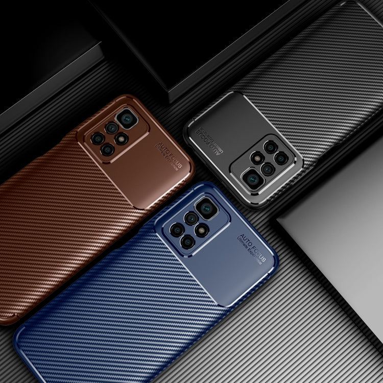 For Xiaomi Redmi 10 Carbon Fiber Texture Shockproof TPU Case