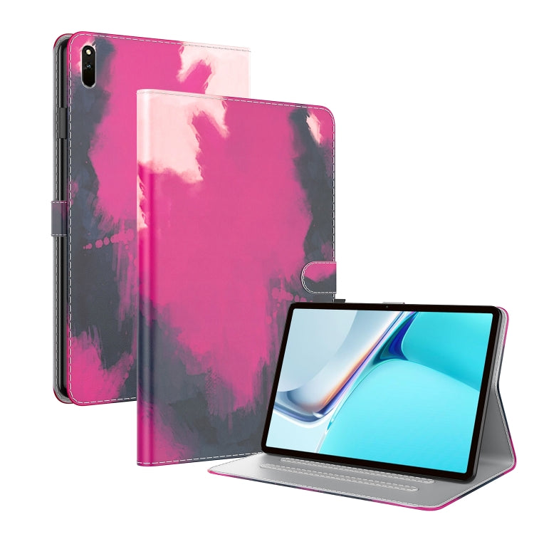 For Huawei MatePad 11 (2021) Voltage Watercolor Pattern Skin Feel Magnetic Horizontal Flip PU Leather Case with Holder