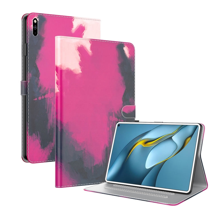 For Huawei MatePad Pro 10.8 (2021) Voltage Watercolor Pattern Skin Feel Magnetic Horizontal Flip PU Leather Case with Holder