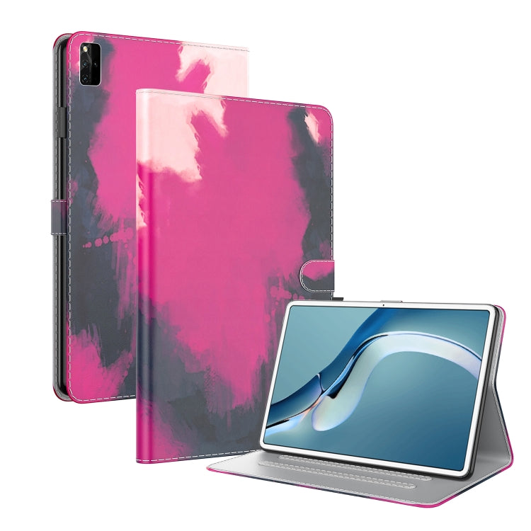 For Huawei MatePad Pro 12.6 (2021) Voltage Watercolor Pattern Skin Feel Magnetic Horizontal Flip PU Leather Case with Holder