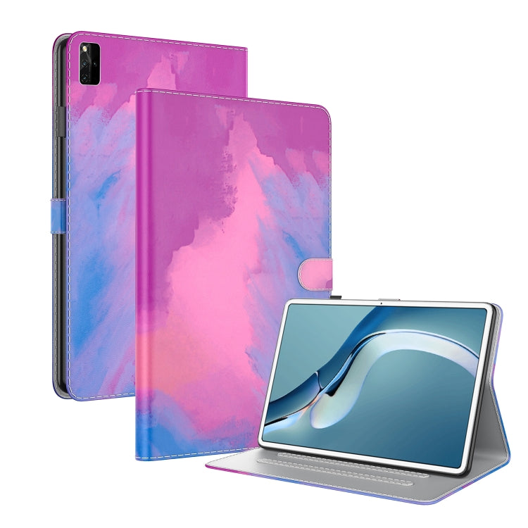 For Huawei MatePad Pro 12.6 (2021) Voltage Watercolor Pattern Skin Feel Magnetic Horizontal Flip PU Leather Case with Holder
