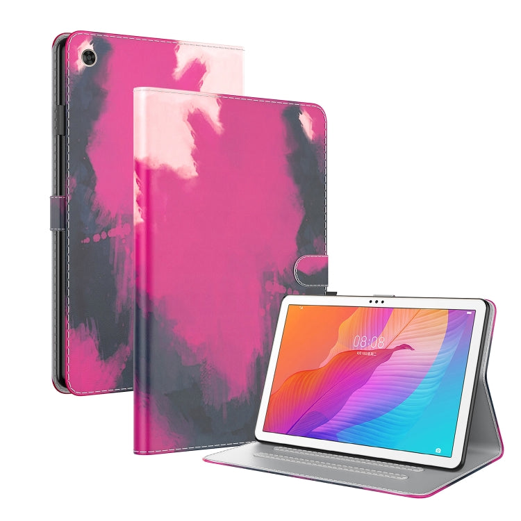 For Huawei MatePad T 10s / Enjoy Tablet 2 Voltage Watercolor Pattern Skin Feel Magnetic Horizontal Flip PU Leather Case with Holder