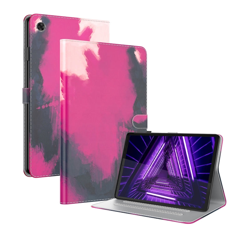 For Lenovo M10 Plus 10.3 TB-X606F TB-X606X Voltage Watercolor Pattern Skin Feel Magnetic Horizontal Flip PU Leather Case with Holder
