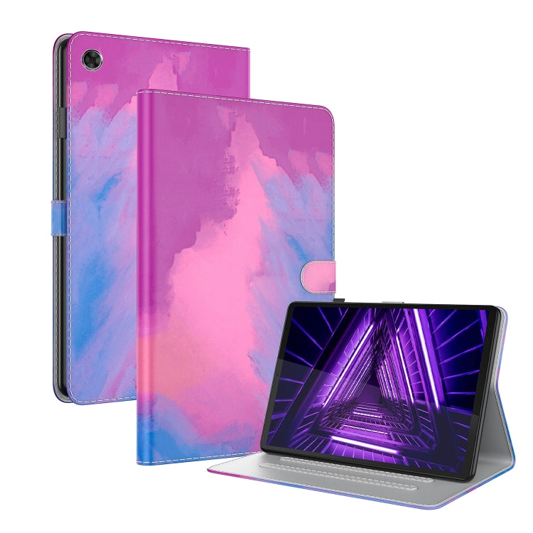 For Lenovo M10 Plus 10.3 TB-X606F TB-X606X Voltage Watercolor Pattern Skin Feel Magnetic Horizontal Flip PU Leather Case with Holder