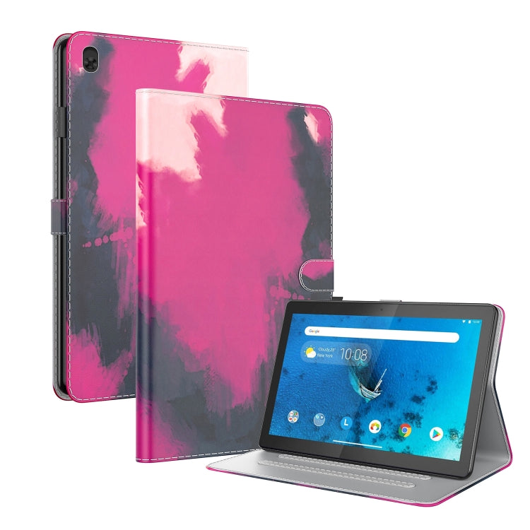 For Lenovo Tab M10 TB-X605L X605F Voltage Watercolor Pattern Skin Feel Magnetic Horizontal Flip PU Leather Case with Holder