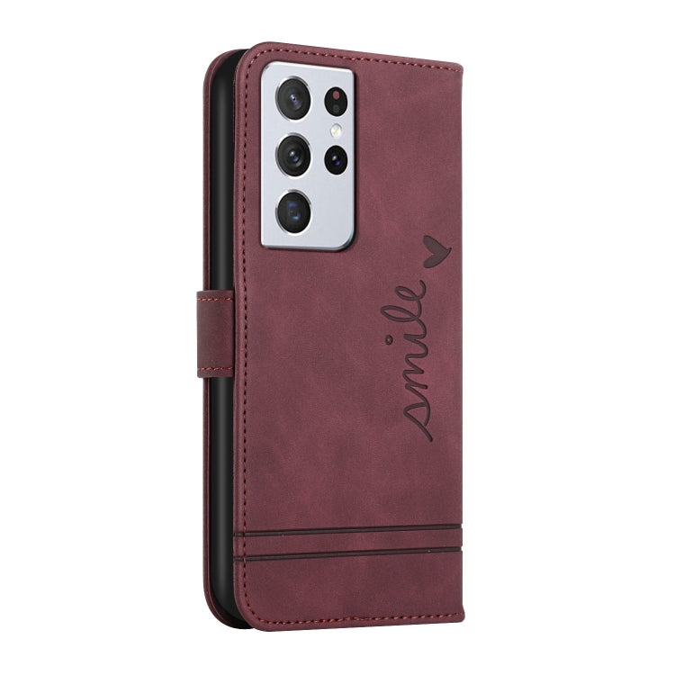 For Samsung Galaxy S21 Ultra 5G Retro Skin Feel Horizontal Flip Soft TPU + PU Leather Case with Holder & Card Slots & Photo Frame