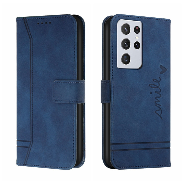 For Samsung Galaxy S21 Ultra 5G Retro Skin Feel Horizontal Flip Soft TPU + PU Leather Case with Holder & Card Slots & Photo Frame