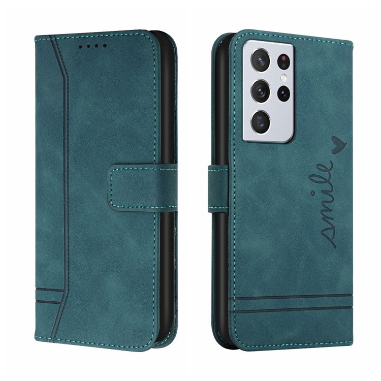 For Samsung Galaxy S21 Ultra 5G Retro Skin Feel Horizontal Flip Soft TPU + PU Leather Case with Holder & Card Slots & Photo Frame