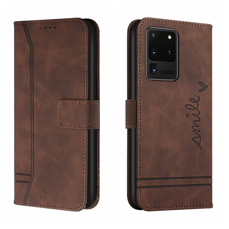 For Samsung Galaxy S20 Ultra Retro Skin Feel Horizontal Flip Soft TPU + PU Leather Case with Holder & Card Slots & Photo Frame