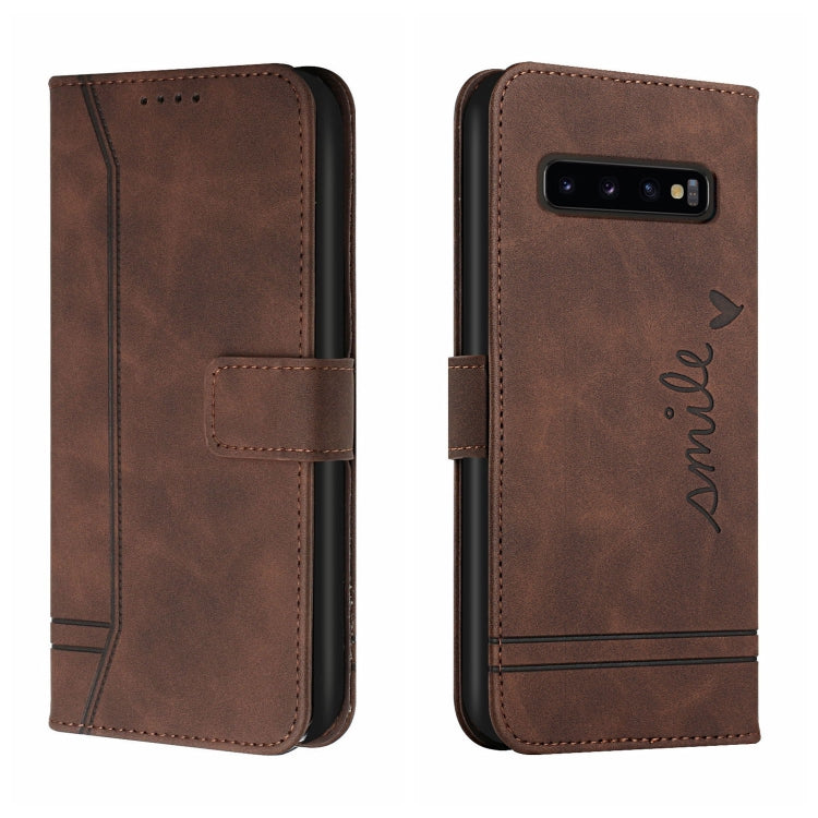 For Samsung Galaxy S10 Retro Skin Feel Horizontal Flip Soft TPU + PU Leather Case with Holder & Card Slots & Photo Frame