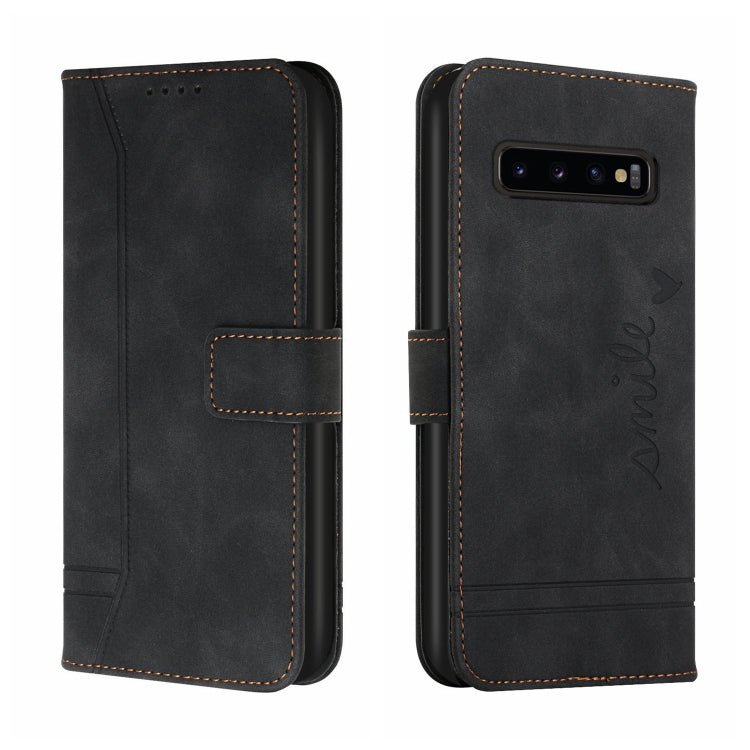 For Samsung Galaxy S10+ Retro Skin Feel Horizontal Flip Soft TPU + PU Leather Case with Holder & Card Slots & Photo Frame