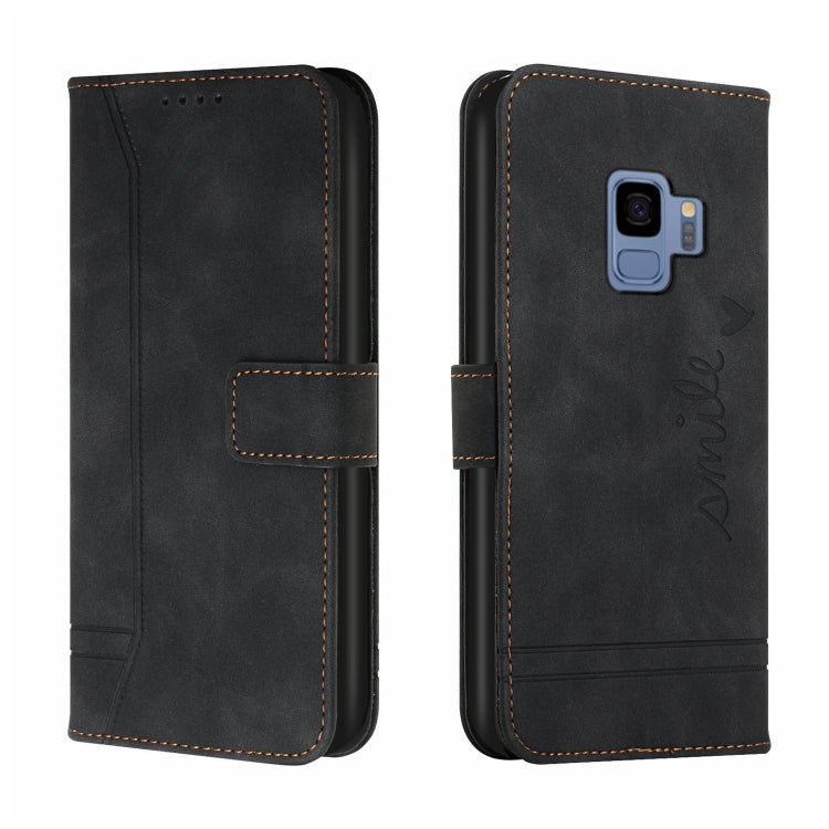 For Samsung Galaxy S9 Retro Skin Feel Horizontal Flip Soft TPU + PU Leather Case with Holder & Card Slots & Photo Frame