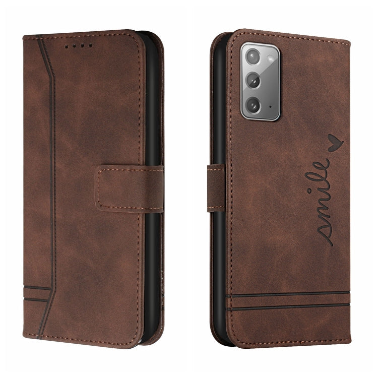 For Samsung Galaxy Note20 Retro Skin Feel Horizontal Flip Soft TPU + PU Leather Case with Holder & Card Slots & Photo Frame