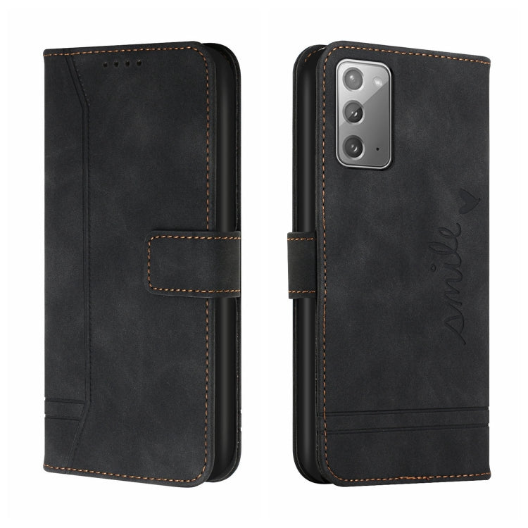 For Samsung Galaxy Note20 Retro Skin Feel Horizontal Flip Soft TPU + PU Leather Case with Holder & Card Slots & Photo Frame