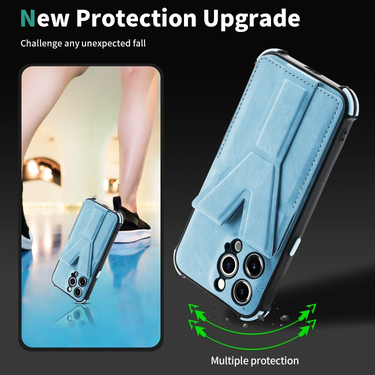 For iPhone 11 Pro Max Y Style Multifunction Card Stand Back Cover PU + TPU + PC Magnetic Shockproof Case