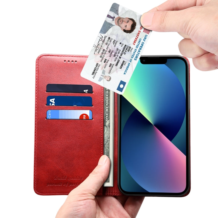 For iPhone 13 Pro Calf Texture Horizontal Flip Leather Case with Holder & Card Slots & Wallet