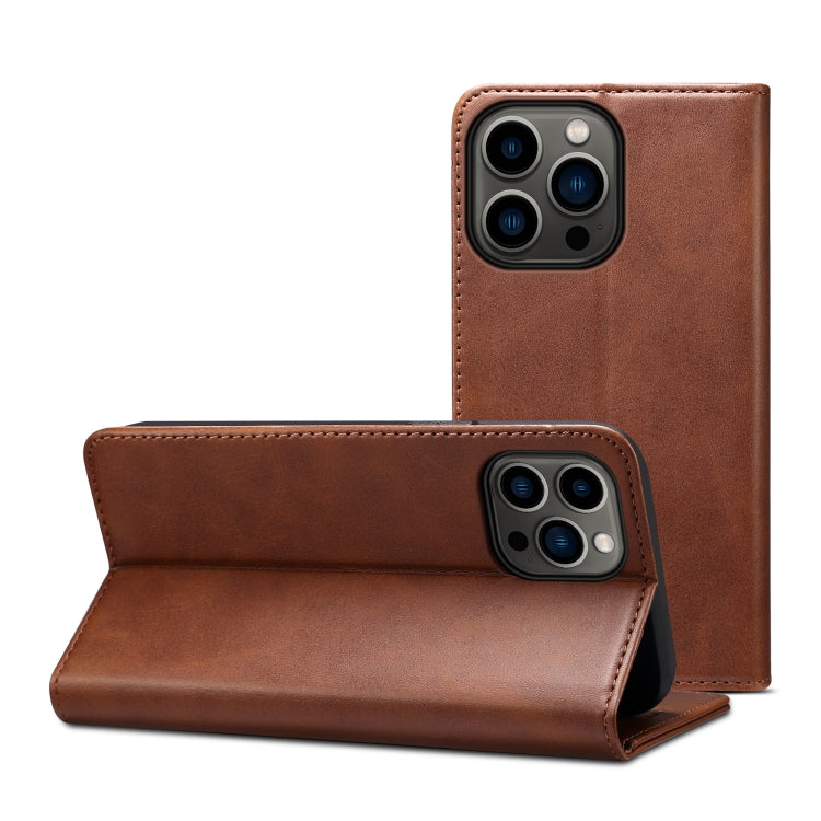 For iPhone 13 Pro Calf Texture Horizontal Flip Leather Case with Holder & Card Slots & Wallet