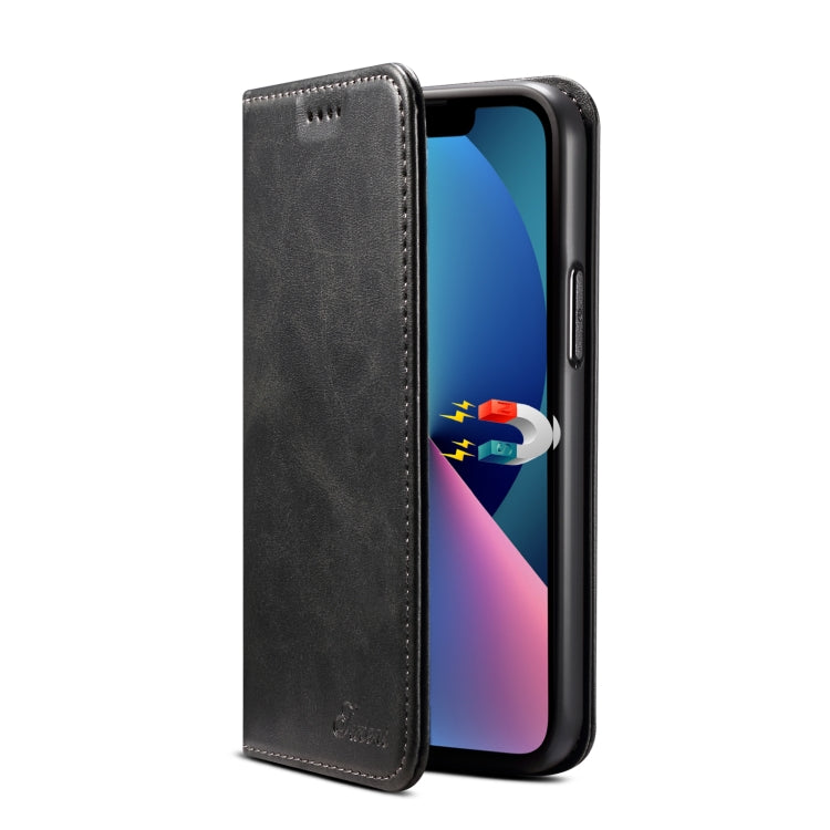 For iPhone 13 Calf Texture Horizontal Flip Leather Case with Holder & Card Slots & Wallet