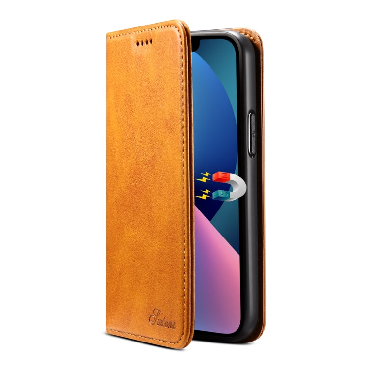 For iPhone 13 Calf Texture Horizontal Flip Leather Case with Holder & Card Slots & Wallet