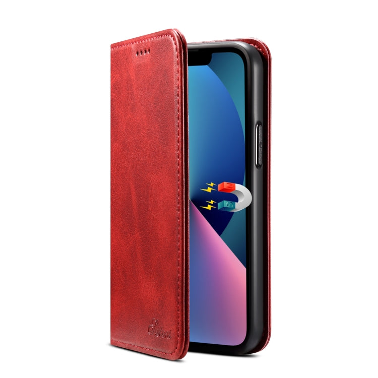 For iPhone 13 Calf Texture Horizontal Flip Leather Case with Holder & Card Slots & Wallet
