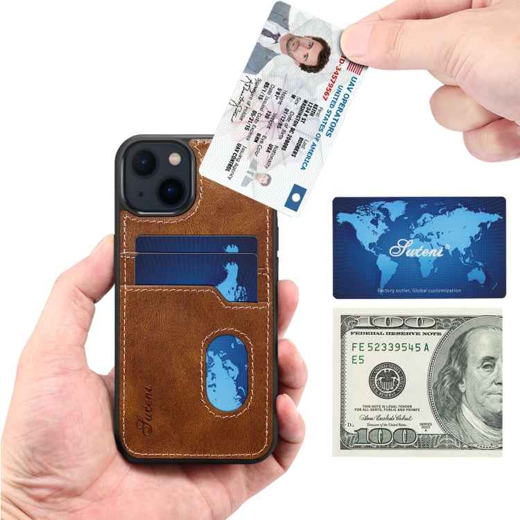 For iPhone 13 H09 TPU + PU Leather Shockproof Protective Case with Card Slots