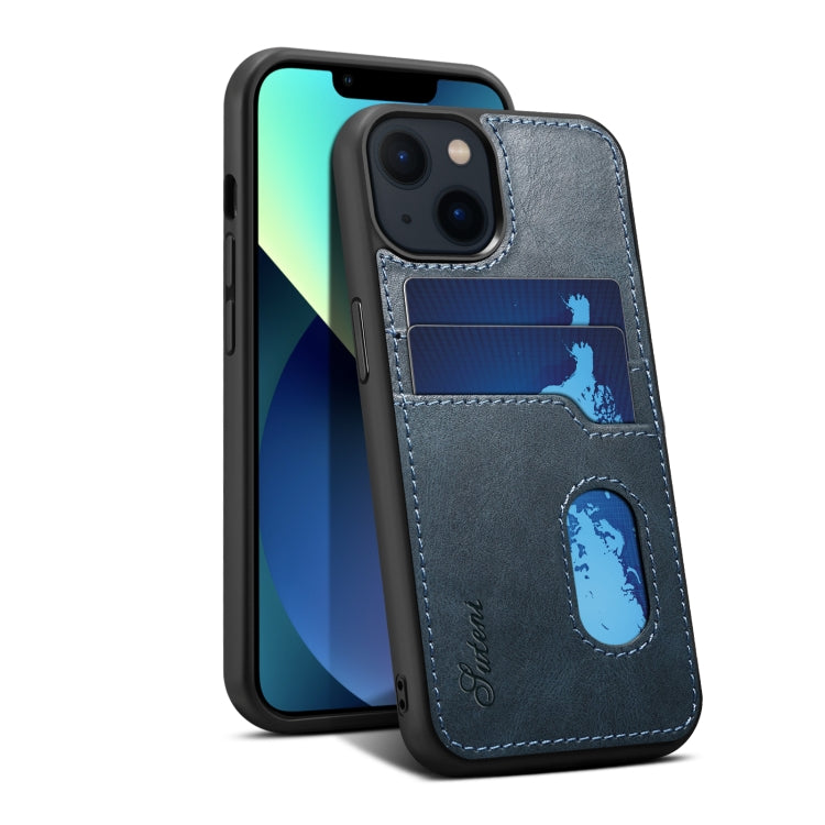 For iPhone 13 mini H09 TPU + PU Leather Shockproof Protective Case with Card Slots