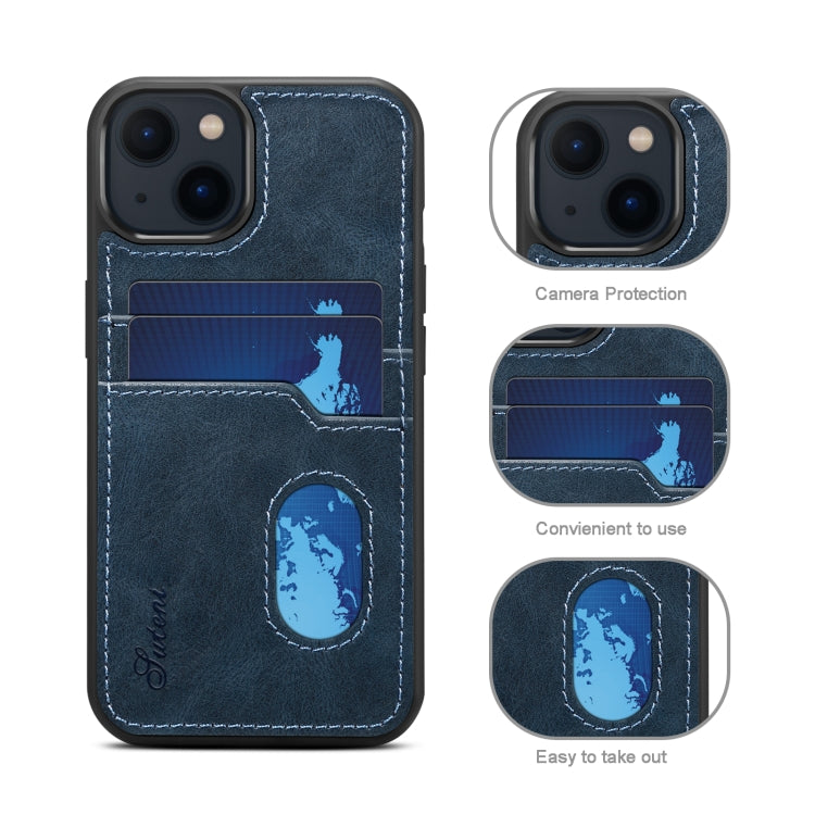 For iPhone 13 mini H09 TPU + PU Leather Shockproof Protective Case with Card Slots