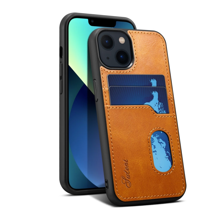 For iPhone 13 mini H09 TPU + PU Leather Shockproof Protective Case with Card Slots