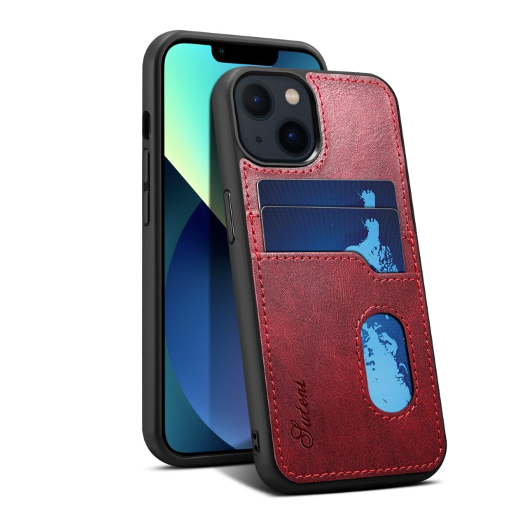 For iPhone 13 mini H09 TPU + PU Leather Shockproof Protective Case with Card Slots