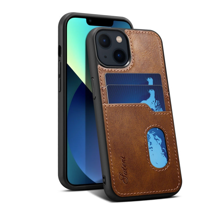 For iPhone 13 mini H09 TPU + PU Leather Shockproof Protective Case with Card Slots