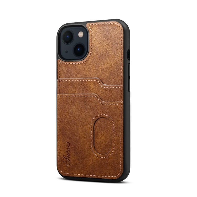 For iPhone 13 mini H09 TPU + PU Leather Shockproof Protective Case with Card Slots