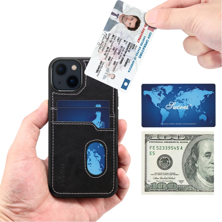 For iPhone 13 mini H09 TPU + PU Leather Shockproof Protective Case with Card Slots
