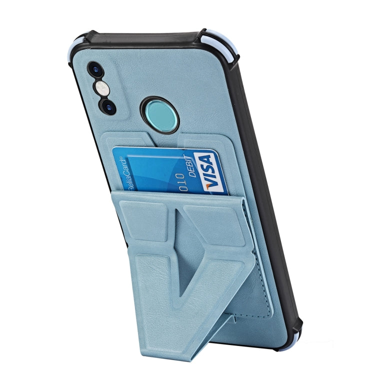 For Tecno Spark Go 2020 Y Style Multifunction Card Stand Back Cover PU + TPU + PC Magnetic Shockproof Case
