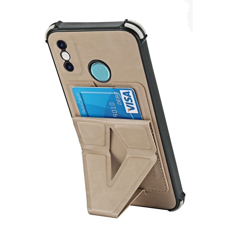 For Tecno Spark Go 2020 Y Style Multifunction Card Stand Back Cover PU + TPU + PC Magnetic Shockproof Case