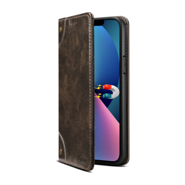 For iPhone 13 mini Baroque Simple Horizontal Flip Leather Case with Holder & Card Slots & Wallet