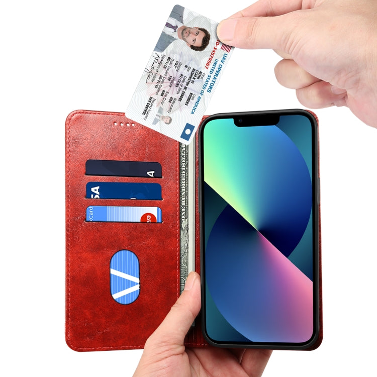 For iPhone 13 mini Baroque Simple Horizontal Flip Leather Case with Holder & Card Slots & Wallet