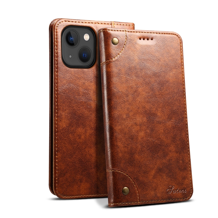 For iPhone 13 Baroque Simple Horizontal Flip Leather Case with Holder & Card Slots & Wallet