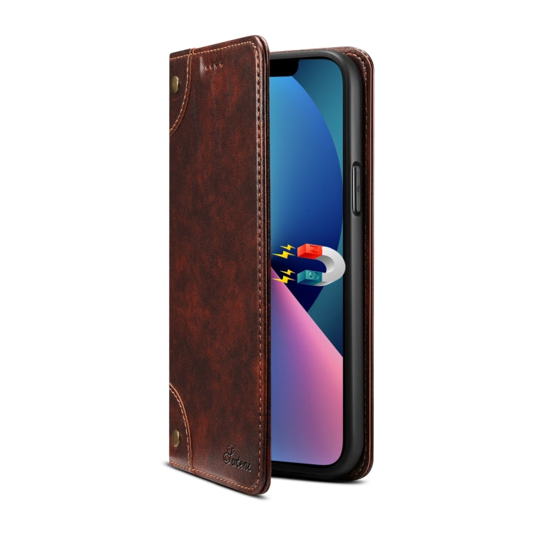 For iPhone 13 Baroque Simple Horizontal Flip Leather Case with Holder & Card Slots & Wallet