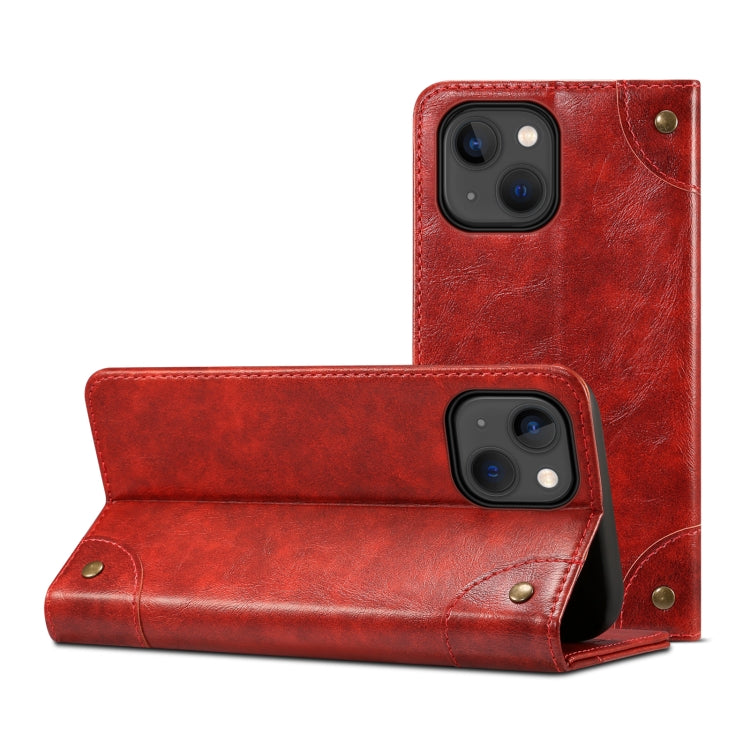 For iPhone 13 Baroque Simple Horizontal Flip Leather Case with Holder & Card Slots & Wallet