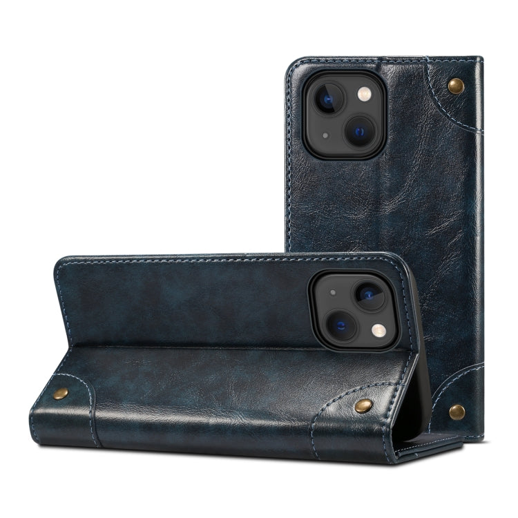 For iPhone 13 Baroque Simple Horizontal Flip Leather Case with Holder & Card Slots & Wallet