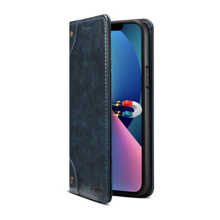 For iPhone 13 Baroque Simple Horizontal Flip Leather Case with Holder & Card Slots & Wallet