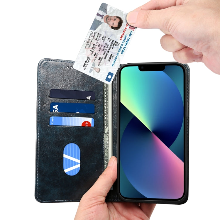 For iPhone 13 Baroque Simple Horizontal Flip Leather Case with Holder & Card Slots & Wallet