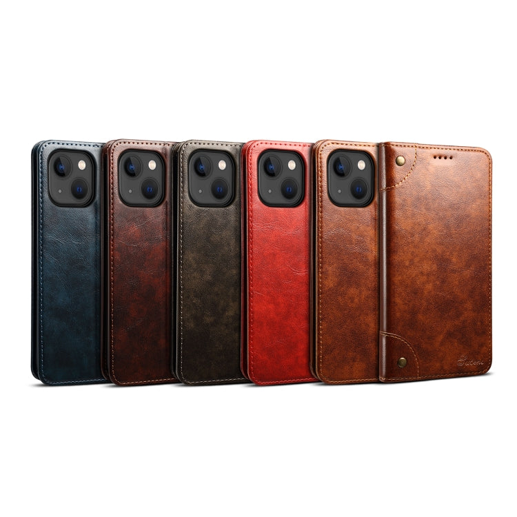 For iPhone 13 Baroque Simple Horizontal Flip Leather Case with Holder & Card Slots & Wallet