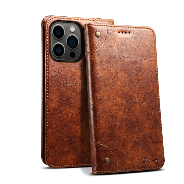 For iPhone 13 Pro Baroque Simple Horizontal Flip Leather Case with Holder & Card Slots & Wallet