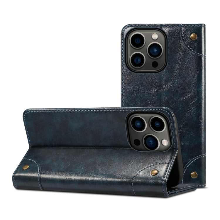For iPhone 13 Pro Baroque Simple Horizontal Flip Leather Case with Holder & Card Slots & Wallet