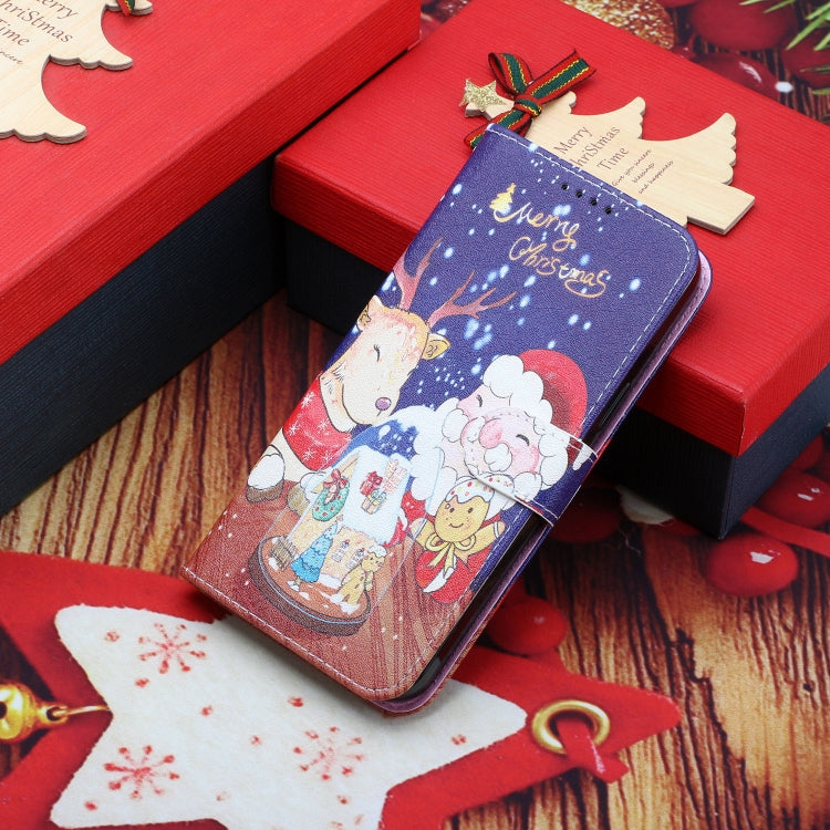 For iPhone 11 Pro Silk Texture Christmas Painted Pattern Horizontal Flip Leather Case with Holder & Card Slots & Wallet & Photo Frame