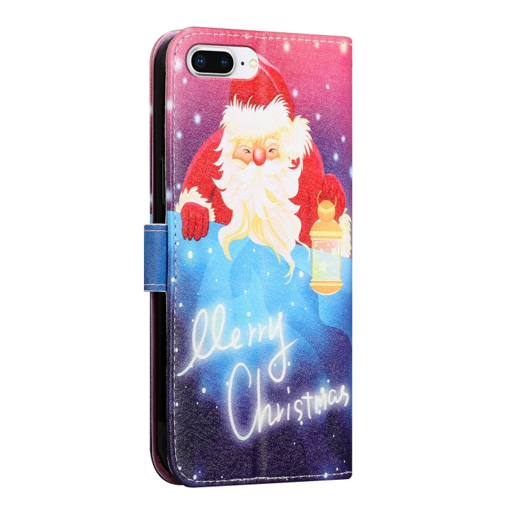 Silk Texture Christmas Painted Pattern Horizontal Flip Leather Case with Holder & Card Slots & Wallet & Photo Frame For iPhone 7 Plus / 8 Plus / 6s Plus / 6 Plus